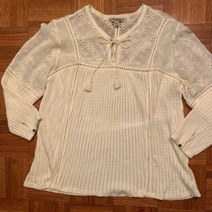 Lucky Brand Women’s Cream Sweater Sz L